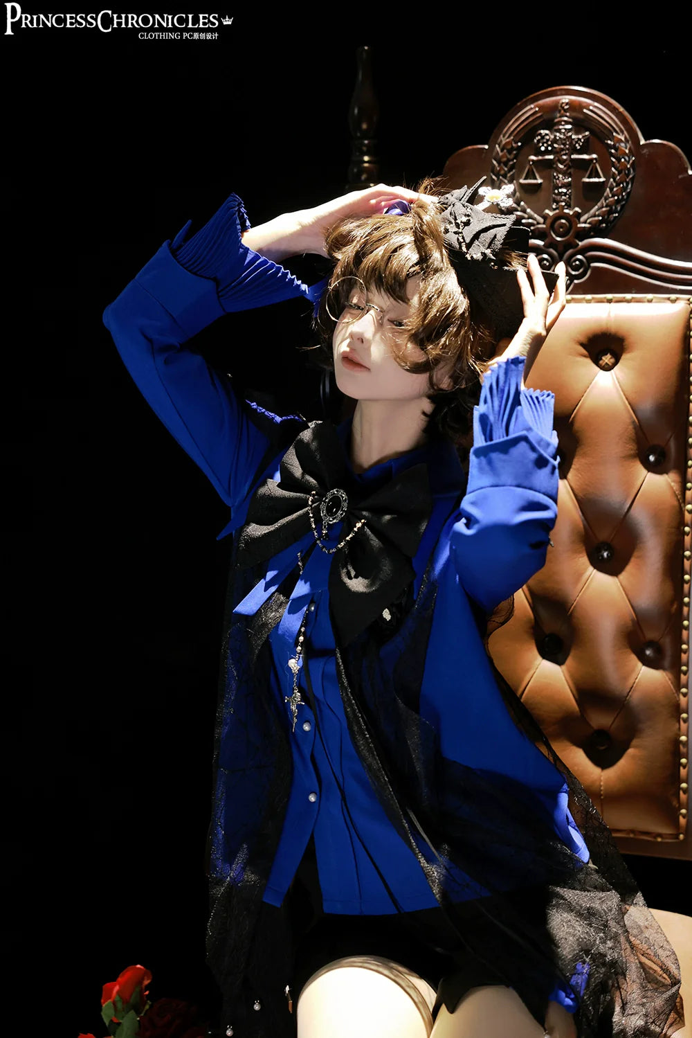 Princess Chronicles - Floating Phantom - Ouji Lolita Shorts Retro Blue Shorts