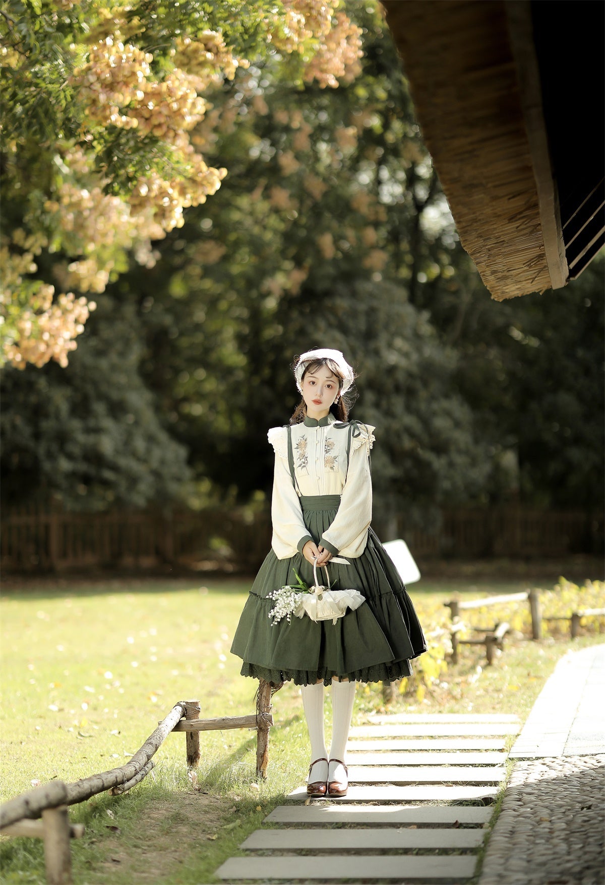 Meow Jun - Sunflower Appointment - Chinese Style Skirt and Blouse