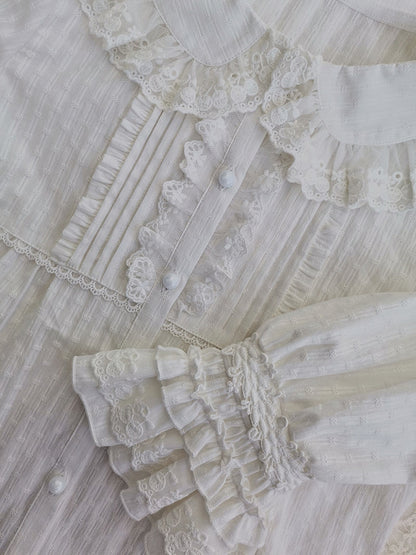 Yilia - Long Sleeve Lovely Lolita Cotton Blouse