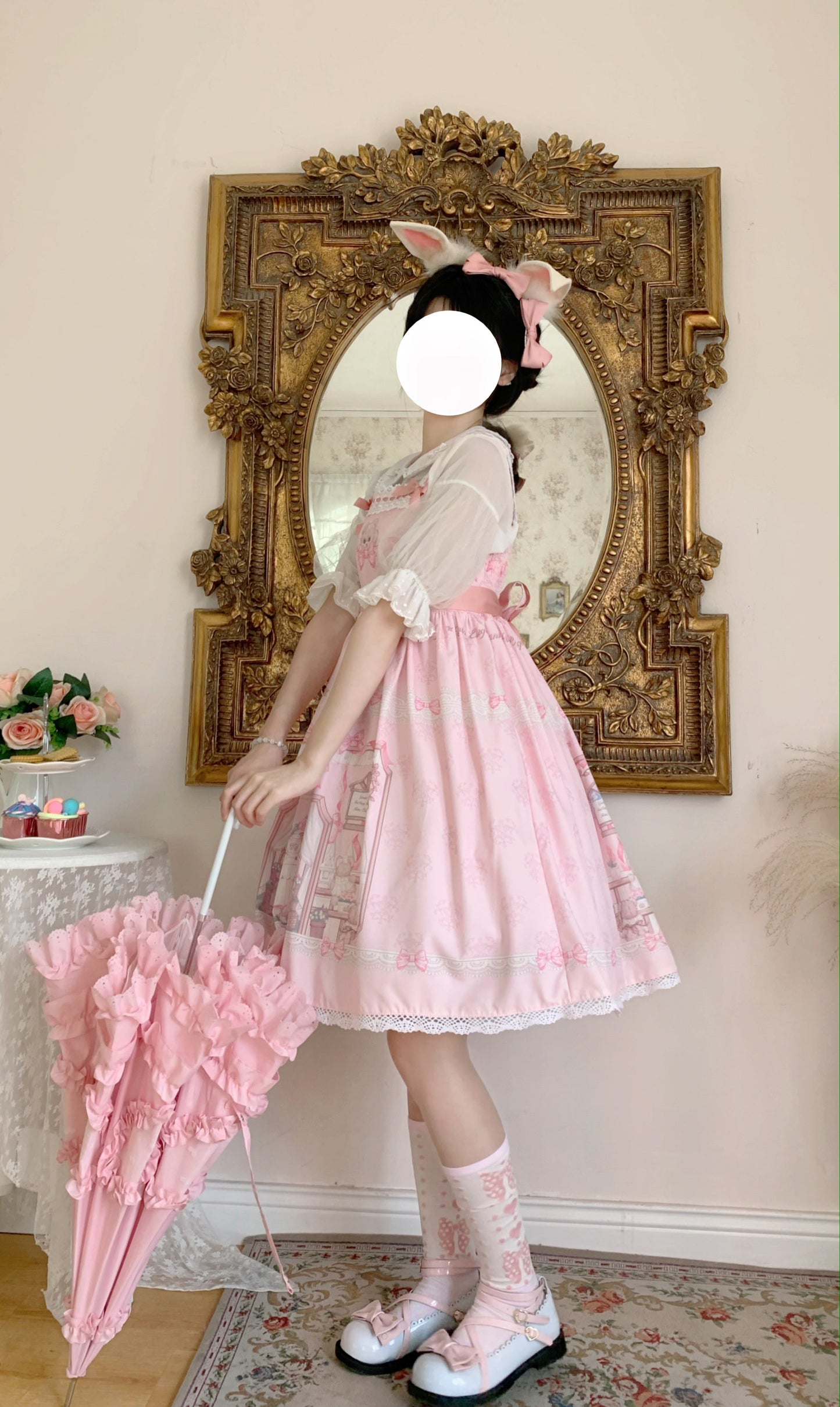 Sugar Girl - Bear Tea Party - Sweet Lolita JSK and Headdress