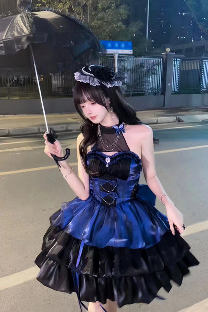 Platycodon House - Love Goddess - Elegant Lolita Dress Halter Puff Princess JSK Dress