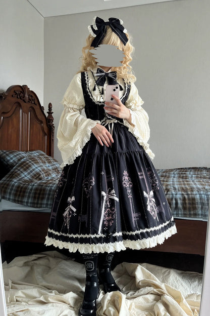 Uncle's Workshop - Secret Key - Classic Lolita Dress Suit, Key Print