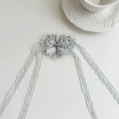 With PUJI - Letter and Poetry ﾂｷ Humanoid Robot - Silver Gothic Lolita Mermaid Skirt Set