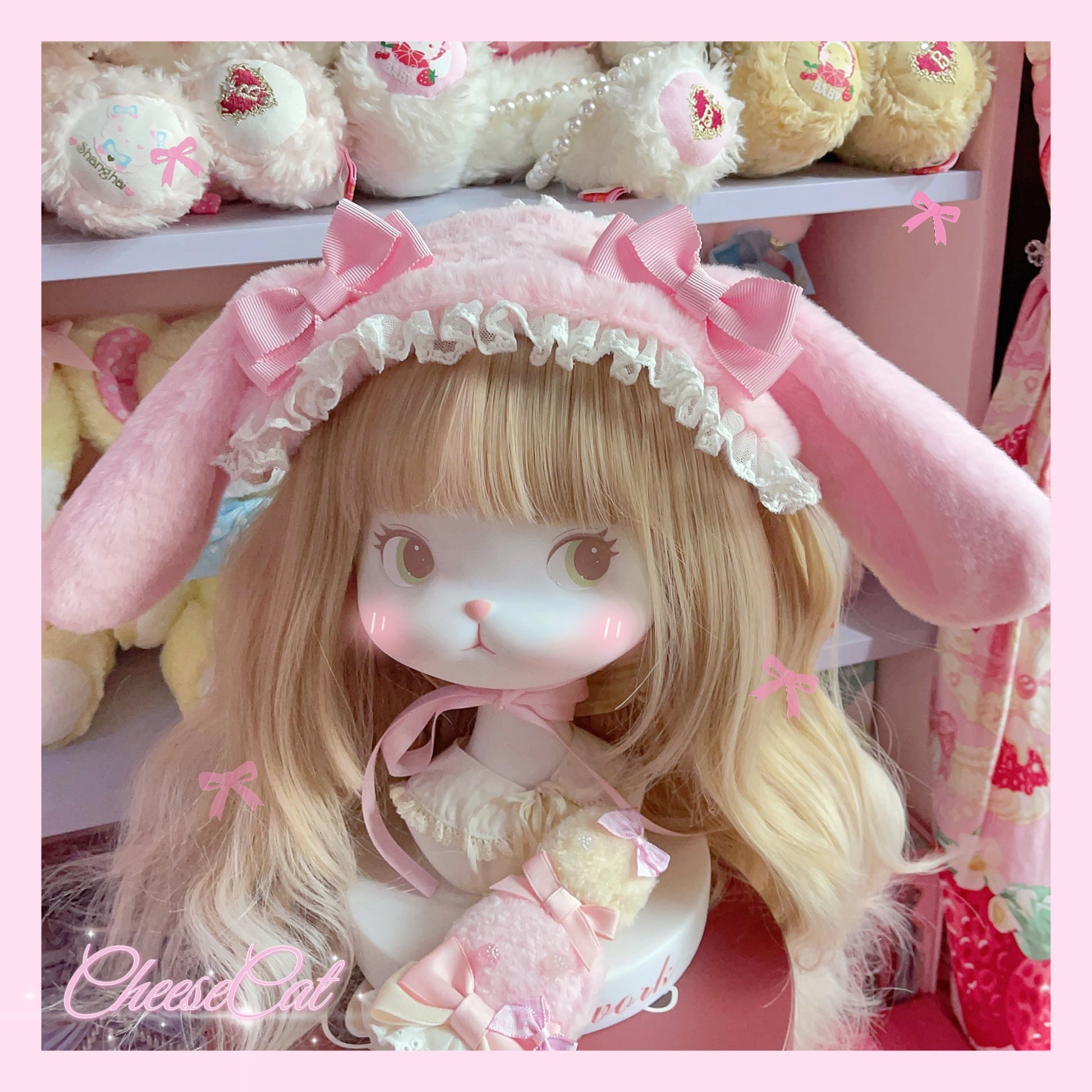 Cheese Cat - Fluffy Lop-Eared Bunny Sweet Lolita Hairband