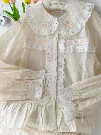 MIST - Sweet Lolita Blouse Doll Collar Multicolor