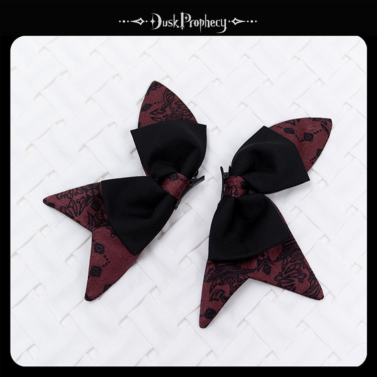 DuskProphecy - Coccyx - Elegant Lolita Hair Accessories Set Multicolors