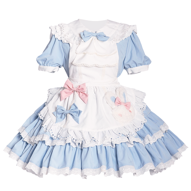 OCELOT - Leopard Bunny - Classic Maid Lolita OP with Apron and KC