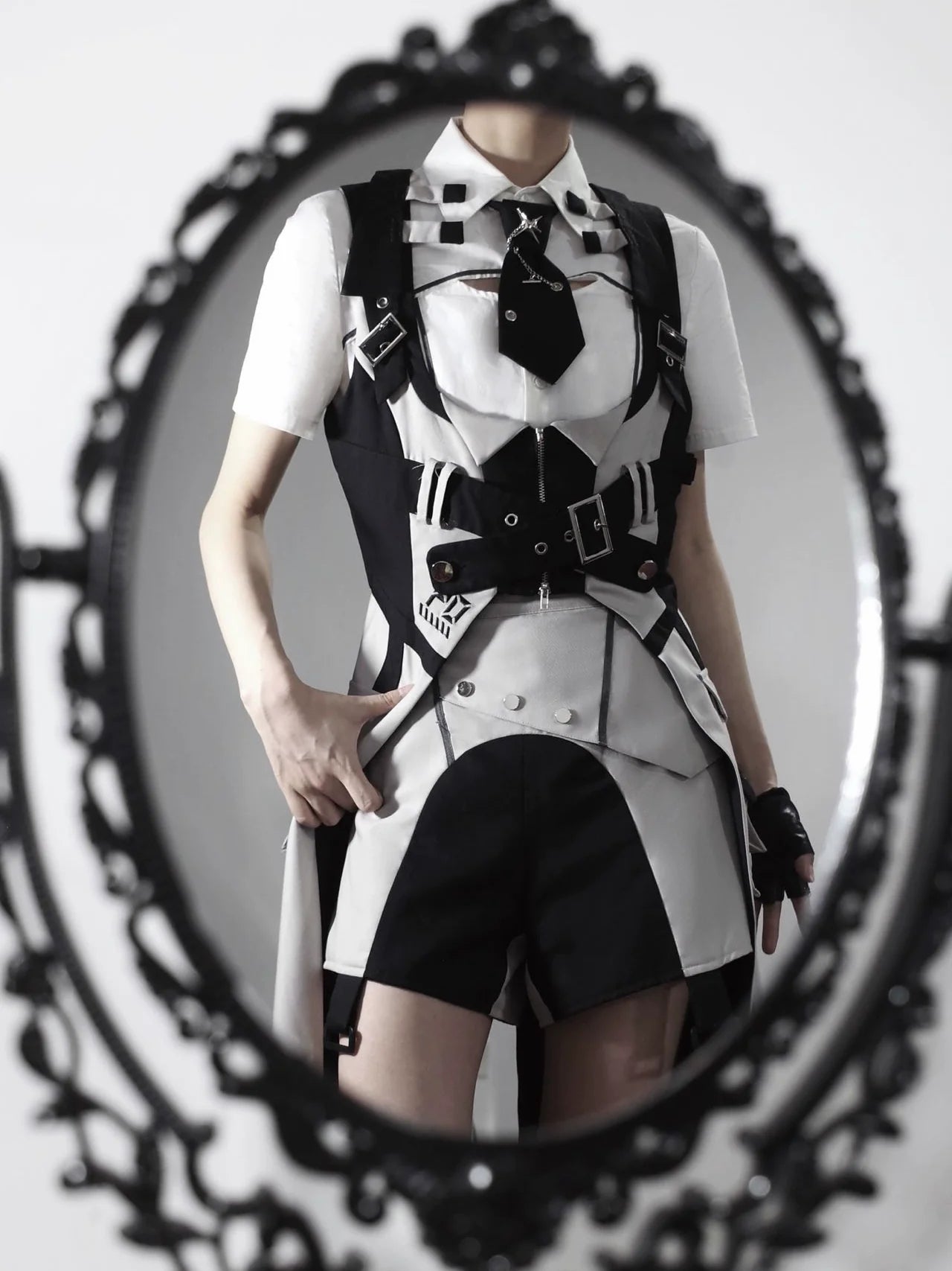 Letters from Unknown Star - Sky Core Record - Ouji Lolita Shorts Suits Short Sleeve Dress Set