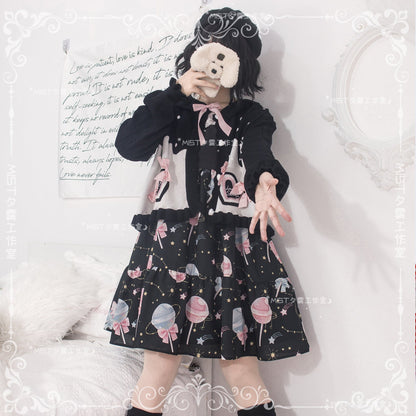 MIST - Beating Heart - Sweet Lolita Thick Sweater Coat Puff Sleeve