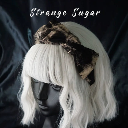 Strange Sugar - Gothic Lolita Black Headdress Butterfly KC Photography Props