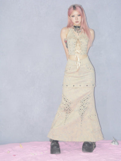 Slim-fit halter neck camisole【s0000002818】