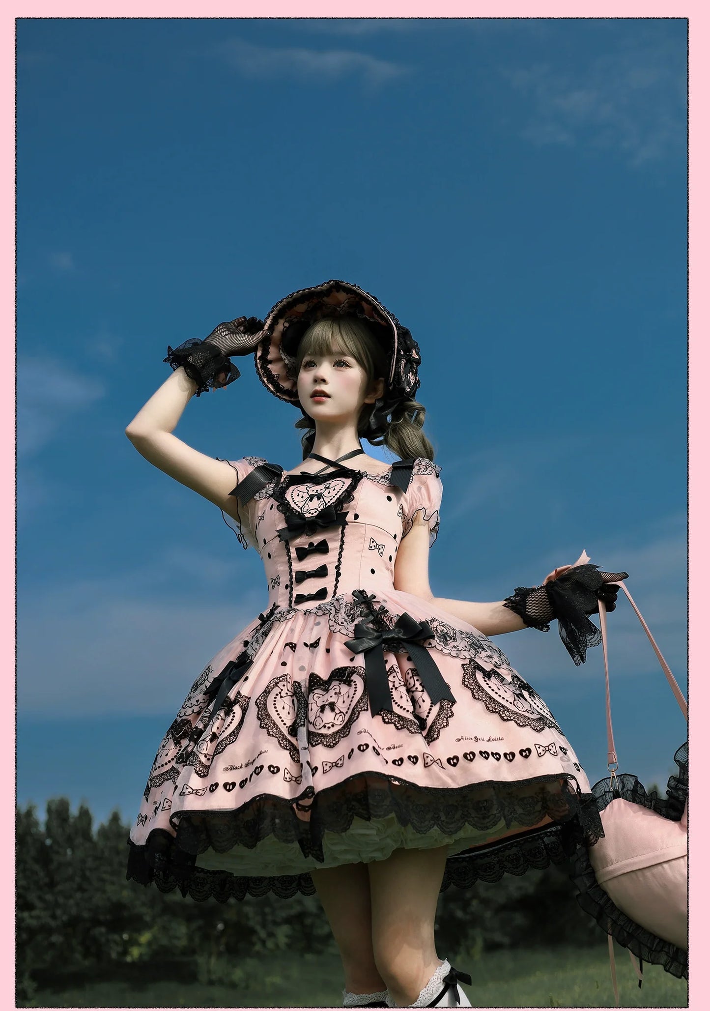 Alice Girl - Brown Sugar Bear - Printed Sweet Lolita Dress, Multiple Styles