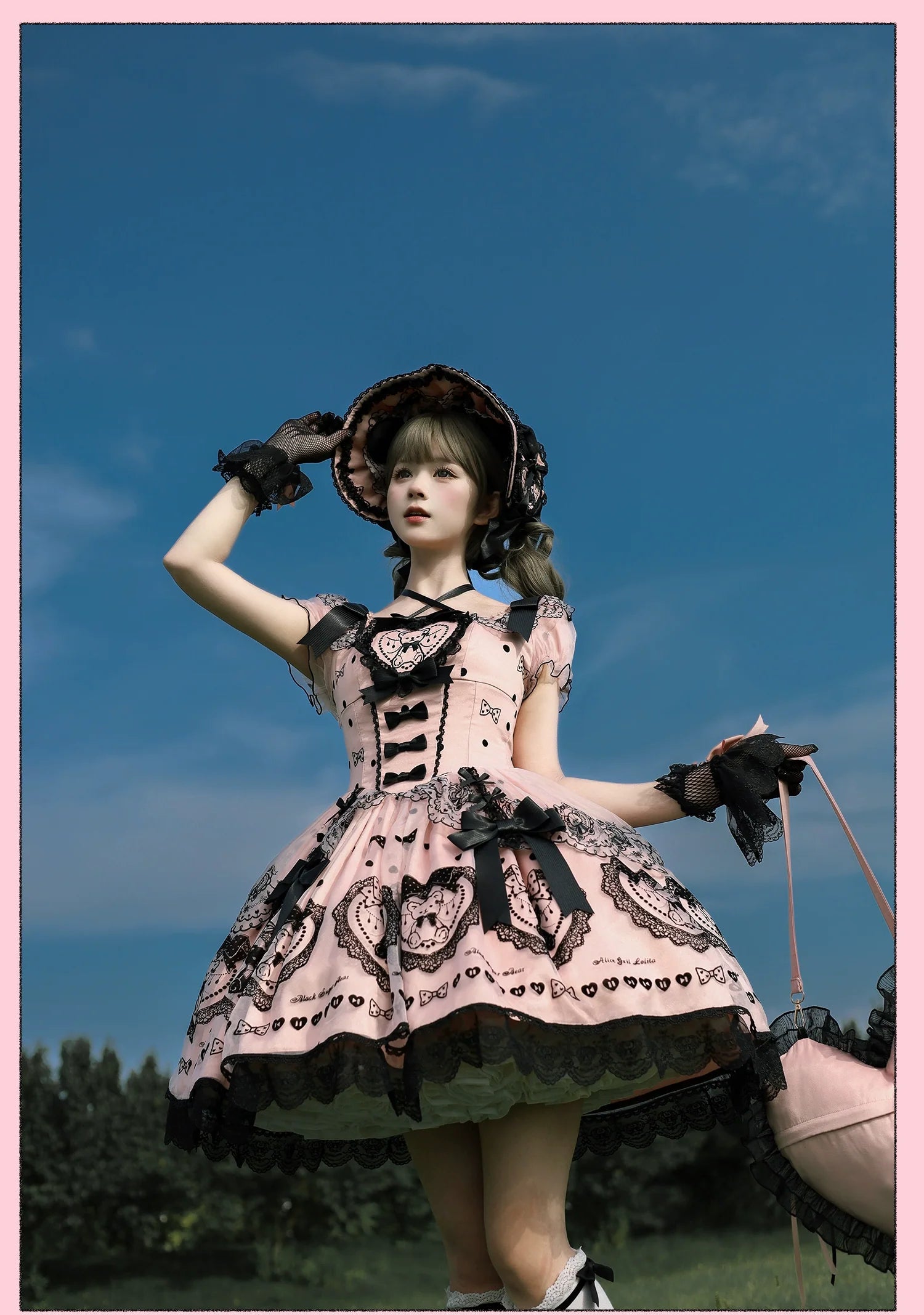 Alice Girl - Brown Sugar Bear - Printed Sweet Lolita Dress, Multiple Styles