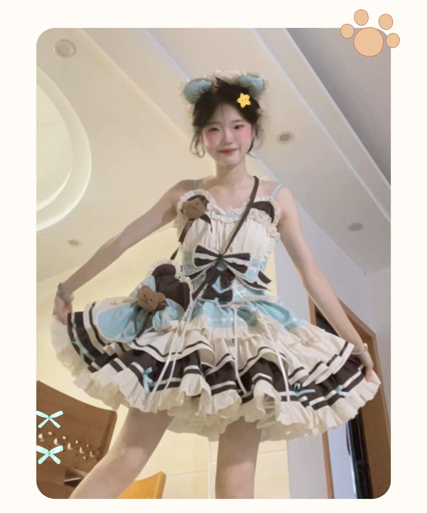 Platycodon House - First Love Bear - Sweet Lolita JSK Dress Idol Lolita Puffy Dress