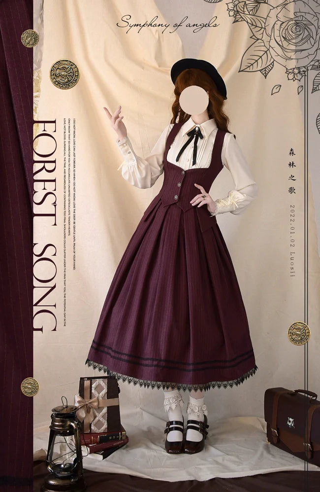 Forest Song - Griffin's Appointment - Vintage Lolita Vest Swallow Tail Vest