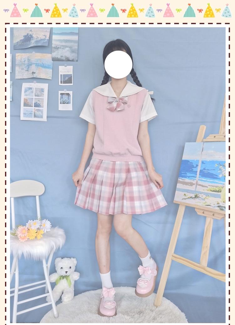 Lixing Luo - Cute Milkmaid Round Toe Multicolor Lolita Shoes