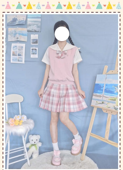 Lixing Luo - Cute Milkmaid Round Toe Multicolor Lolita Shoes