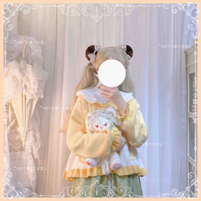 MIST - Beating Heart - Sweet Lolita Thick Sweater Coat Puff Sleeve