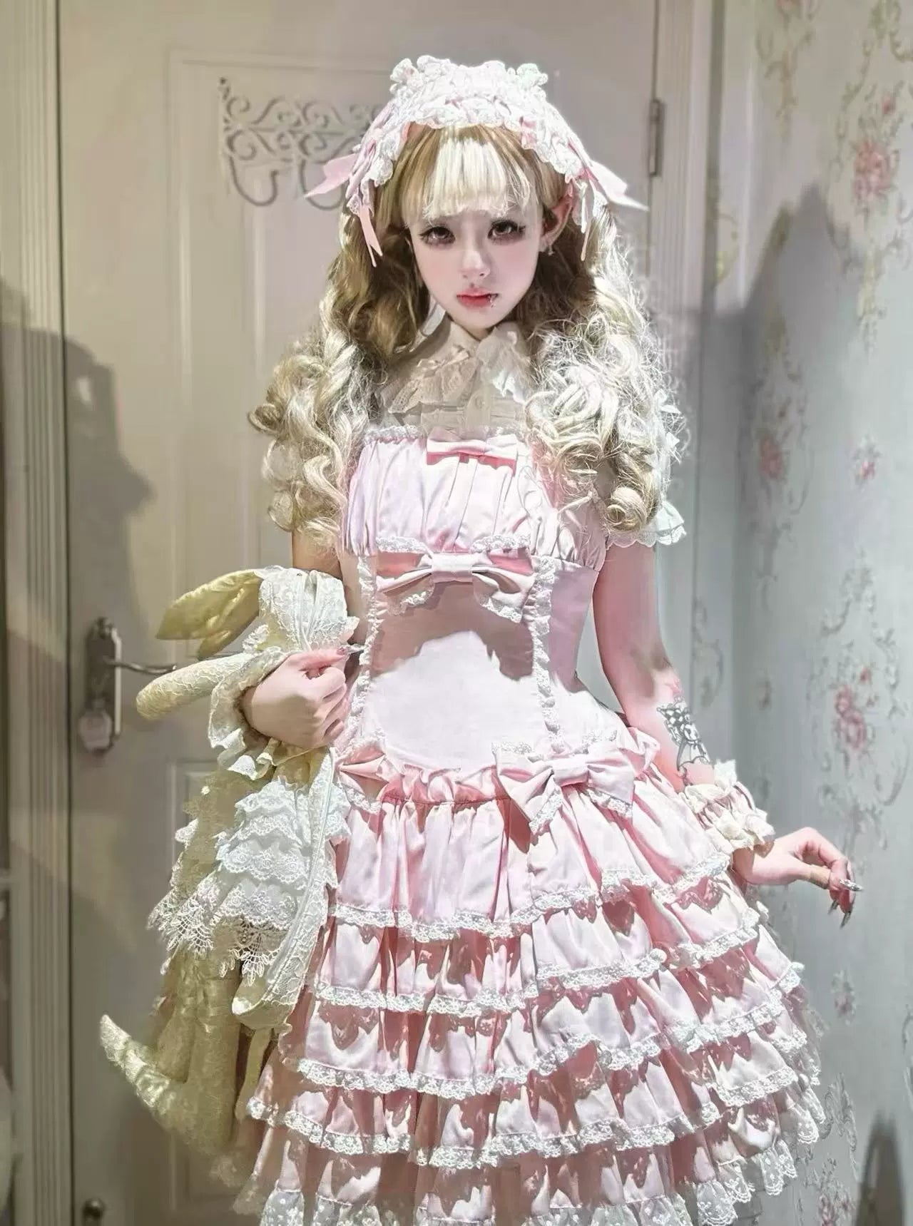 Nn Star - Half Sugar Ism - Sweet Lolita JSK Low Waist Dress With Tiered Hem