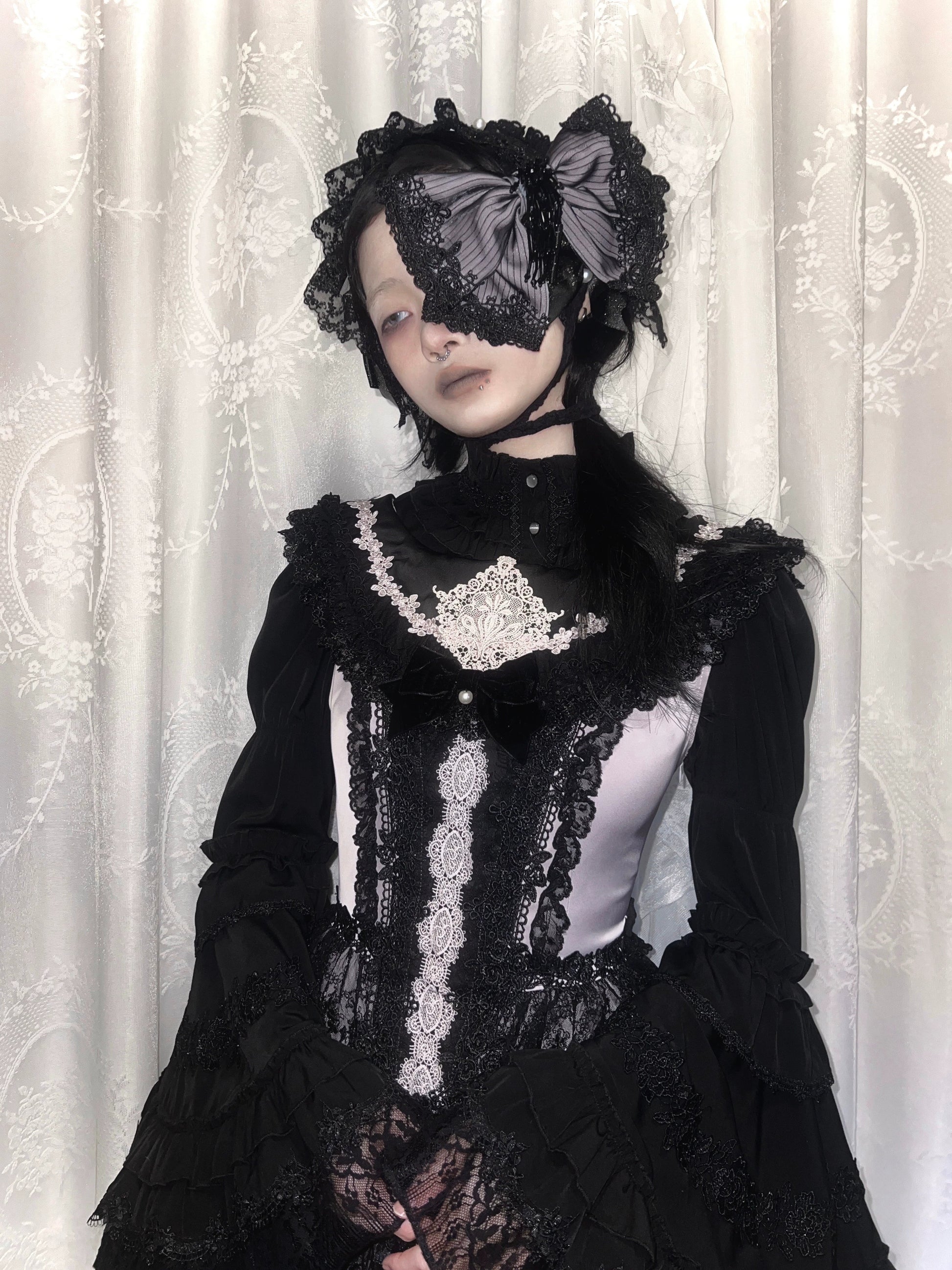 AuroraBorealis - Moonshadow - Gorgeous Wedding Lolita Dress Set Embroidered JSK SK and Bodice