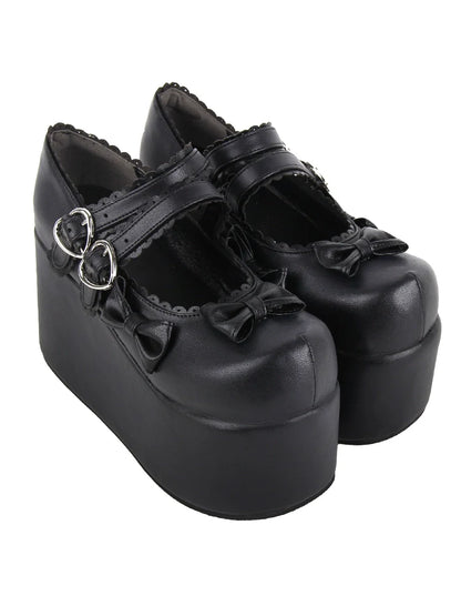 Angelic Imprint - Angelic Imprint - Punk Lolita Shoes High Platform Shoes with Bow