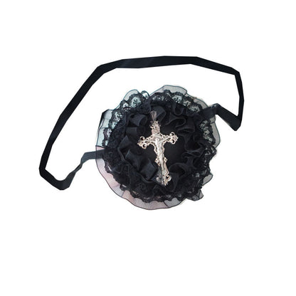 Strange Sugar - Gothic Lolita Lace Cross Eye Mask
