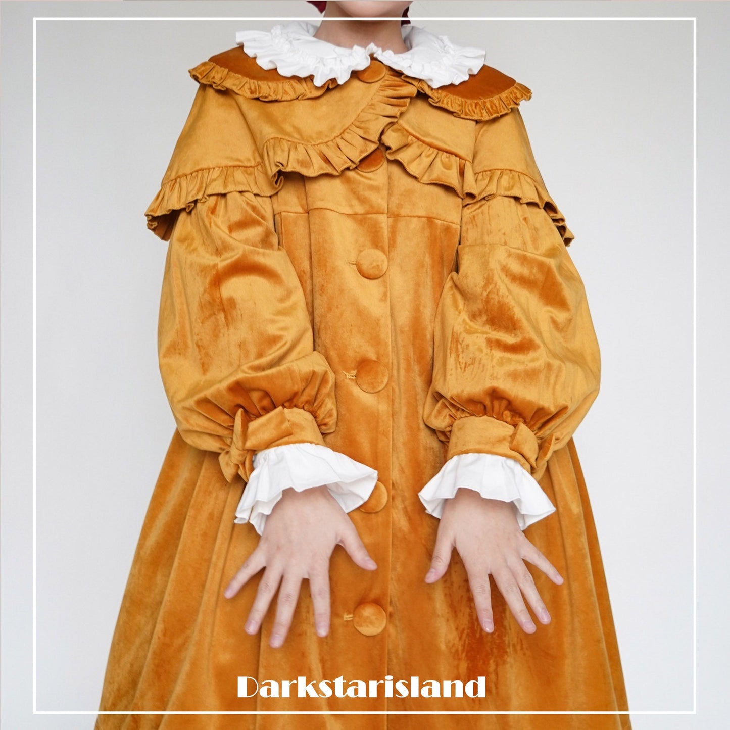 Dark Star Island - Winter Lolita Cape Velvet Antique Lolita Coat