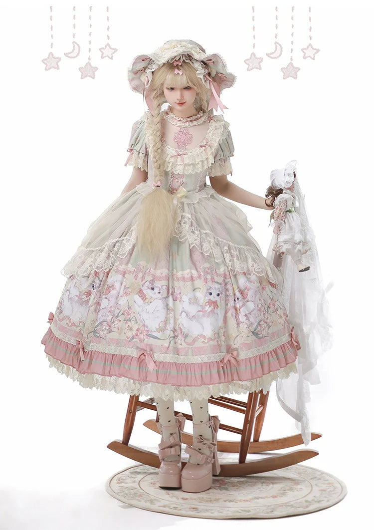 Bolero - Liliana Cat - Sweet Lolita Gorgeous OP Dress with Soft Lace & Organza