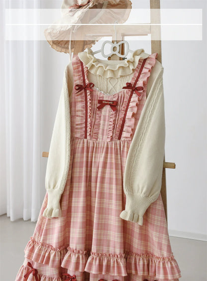 EESSILY - Green Fairy Tales - Classic Lolita Plaid JSK Plus Size Lolita Dress