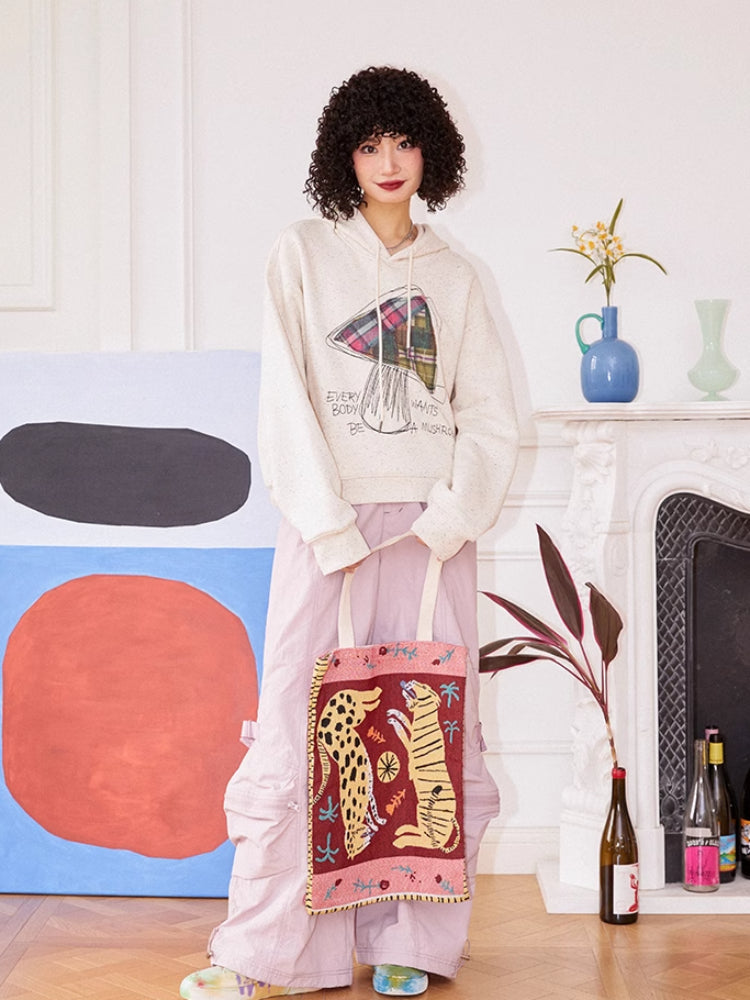 Hooded embroidered sweatshirt【s0000006559】