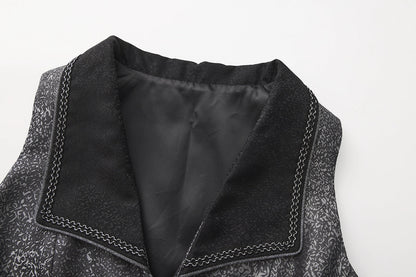 Immortal Thorn - Eternal Displaced Boundary - Ouji Lolita Vest Coat, Detachabl Back Trailing