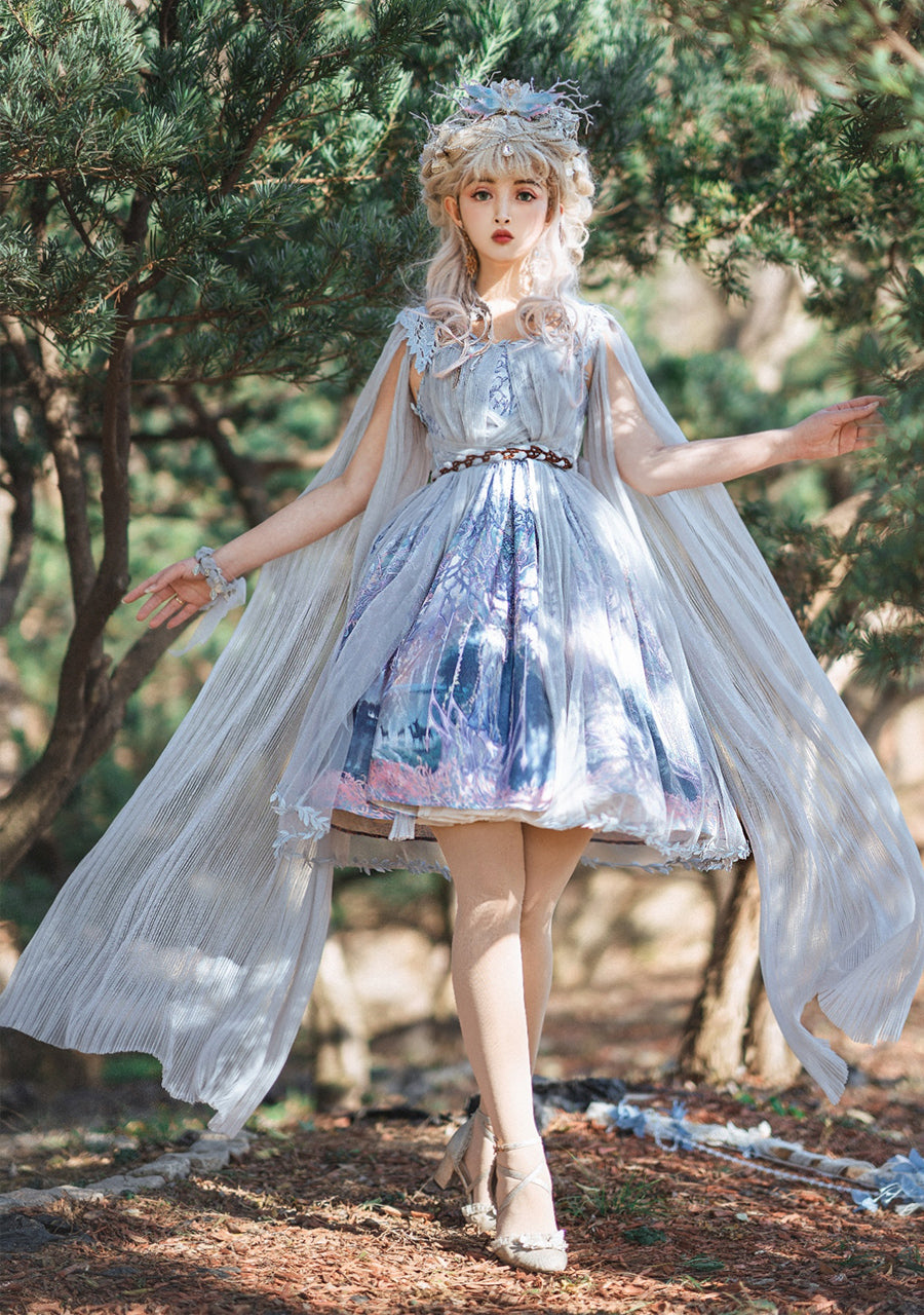 FunCcino - Dense Forest Corridor - Elegant Lolita Blouse and Cape