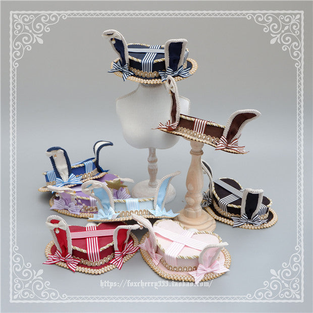 Fox Cherry - Lolita Rabbit Ears Top Hat Multiple colors