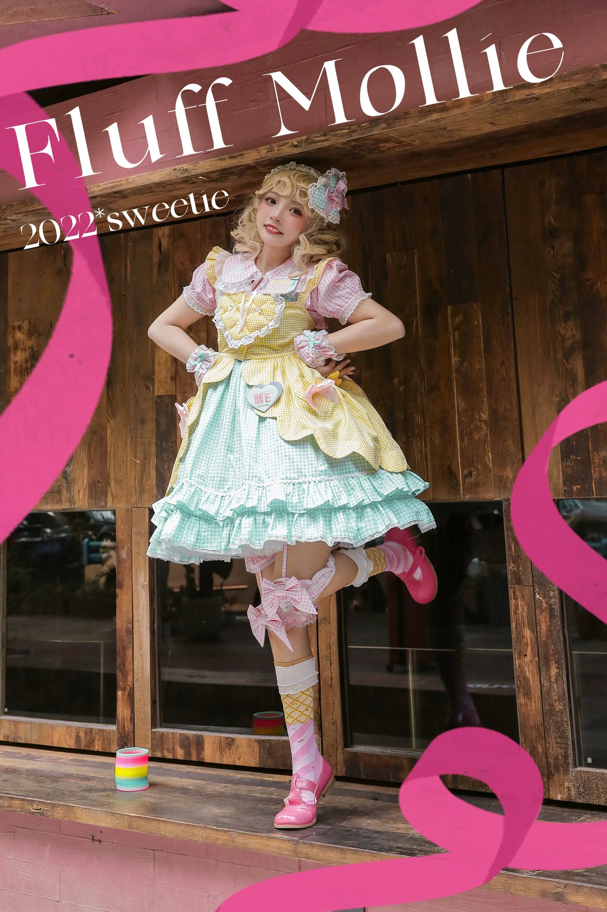 Fluff Mollie - Bean Breakfast - Sweet Lolita Overskirt Daily Daily Petaled Skirt