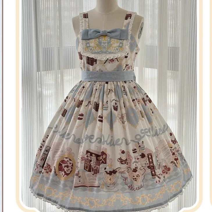 Sweet Dream Sheep - Alice Cat - Printed Kawaii Lolita Dress