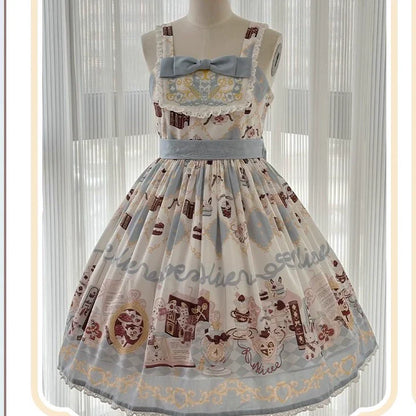 Sweet Dream Sheep - Alice Cat - Printed Kawaii Lolita Dress