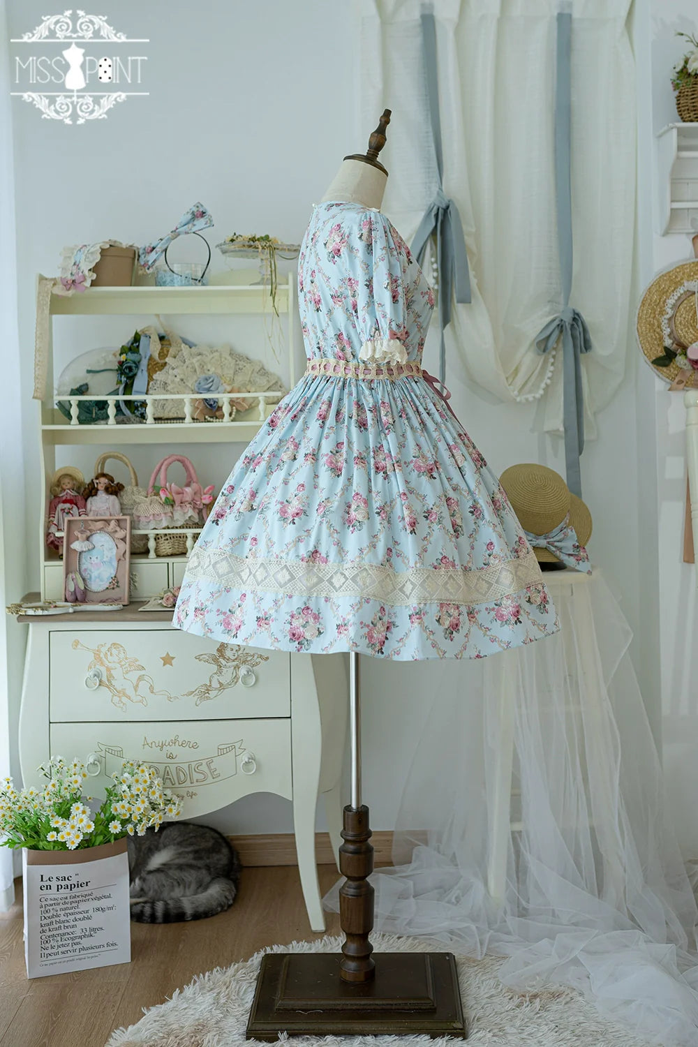 Miss Point - Customized Elegant Lolita OP Dress Cute Daily Girl Short Lolita Dress