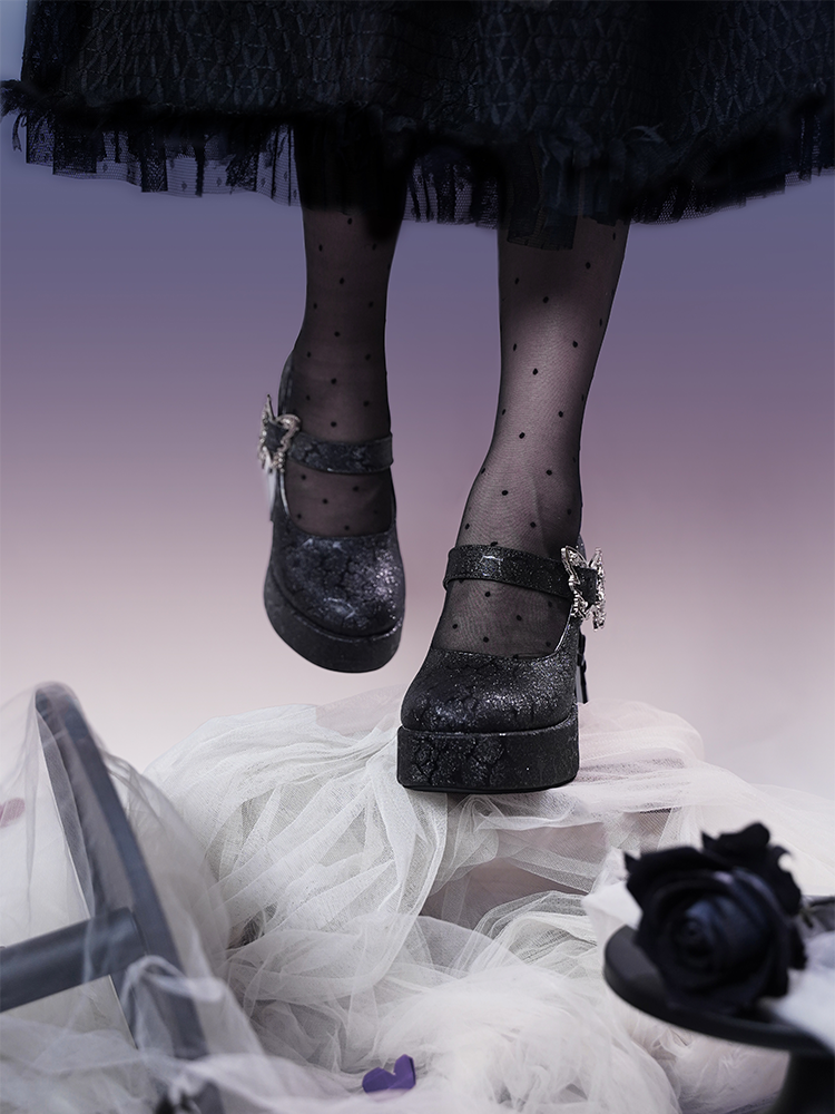 Dreamland - The cycle of all things - Lolita High Platform Shoes with Elegant Butterfly Buckle