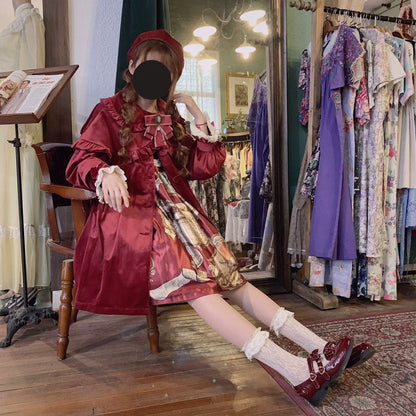 Dark Star Island - Winter Lolita Cape Velvet Antique Lolita Coat