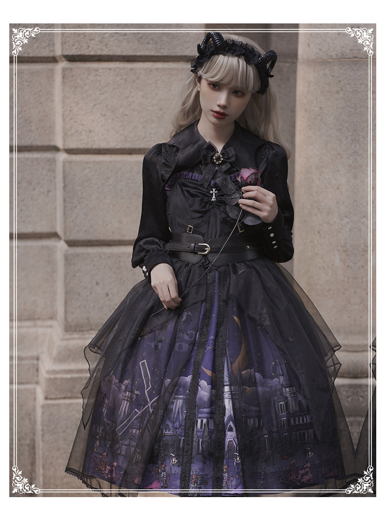 YingLuoFu - Witchville Halloween Gothic Lolita Jumper Dress