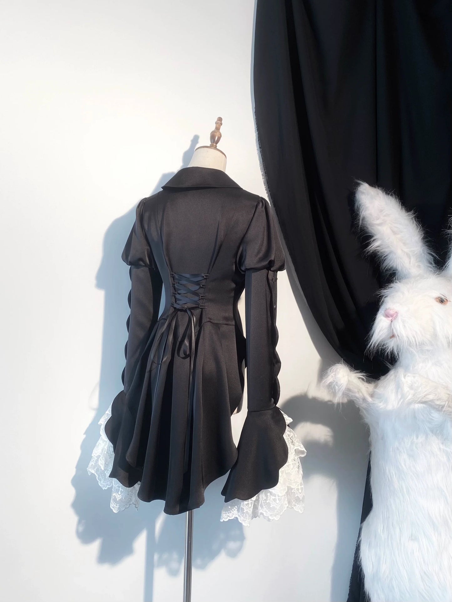 Maiden Portal - Heir Poem - Ouji Lolita Hime Sleeve Shirt, Trailing Hem