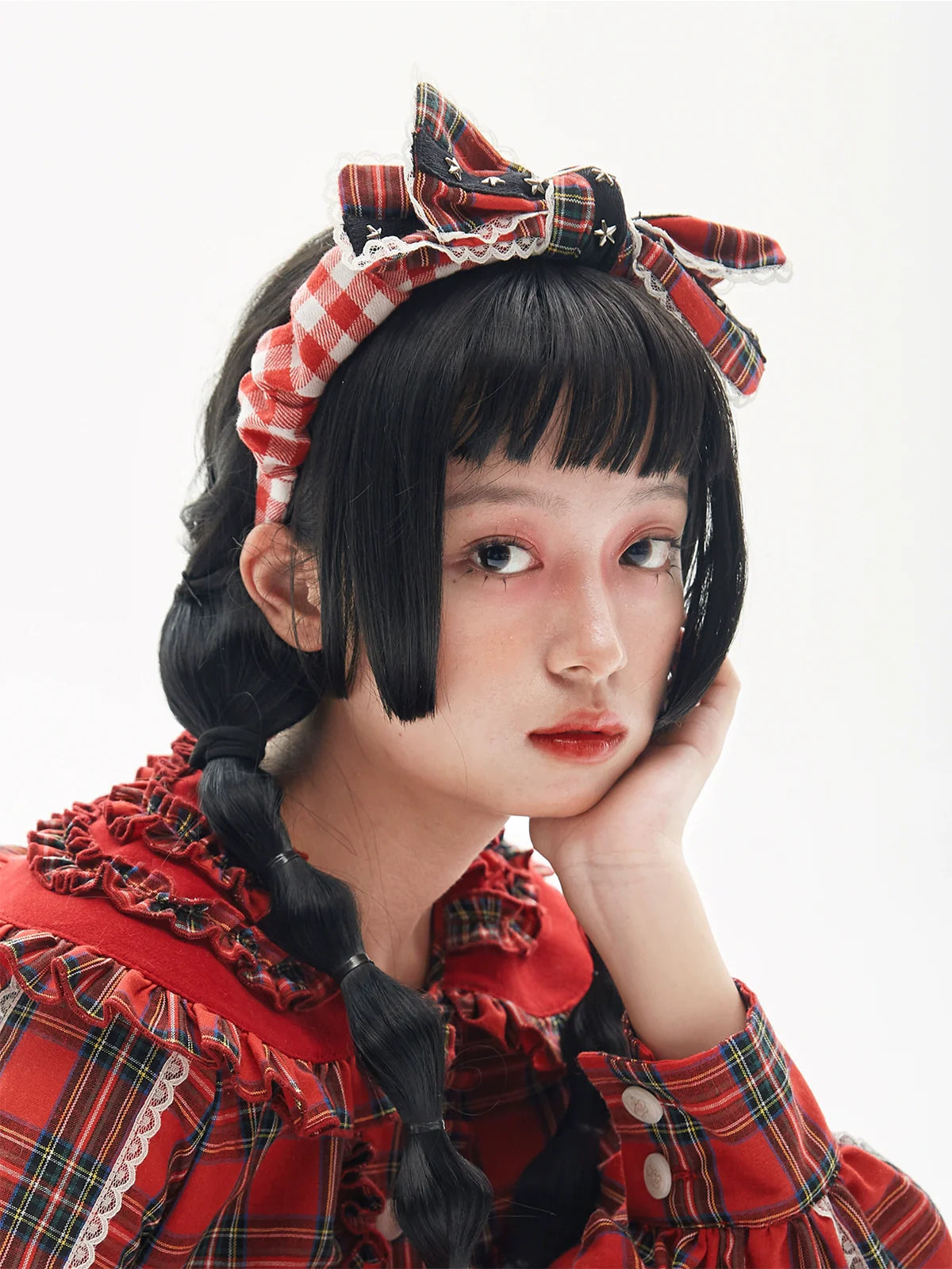 Retro bow hair bands niche design senior sense of sweet hair card headdresses【s0000004280】