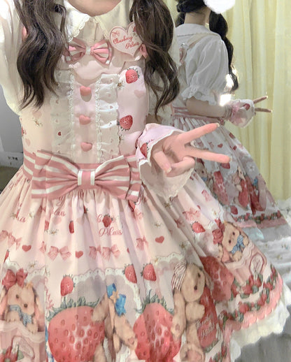 Polaris Lolita - Rabbit Berry Gift Box - Sweet Lolita Salopette and Dress Set