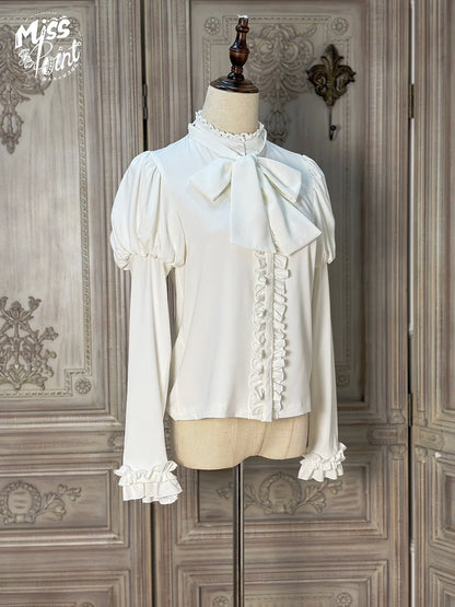 Miss Point - Classical Chocolate - Classic Lolita Blouse Customized Reteo Lolita Shirt