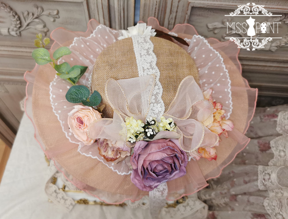 Miss Point - Woody Rose - Elegant Flower Lolita Hat