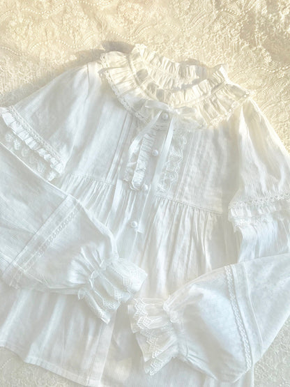 Yilia - Elegant Cotton Long-Sleeved Shirt