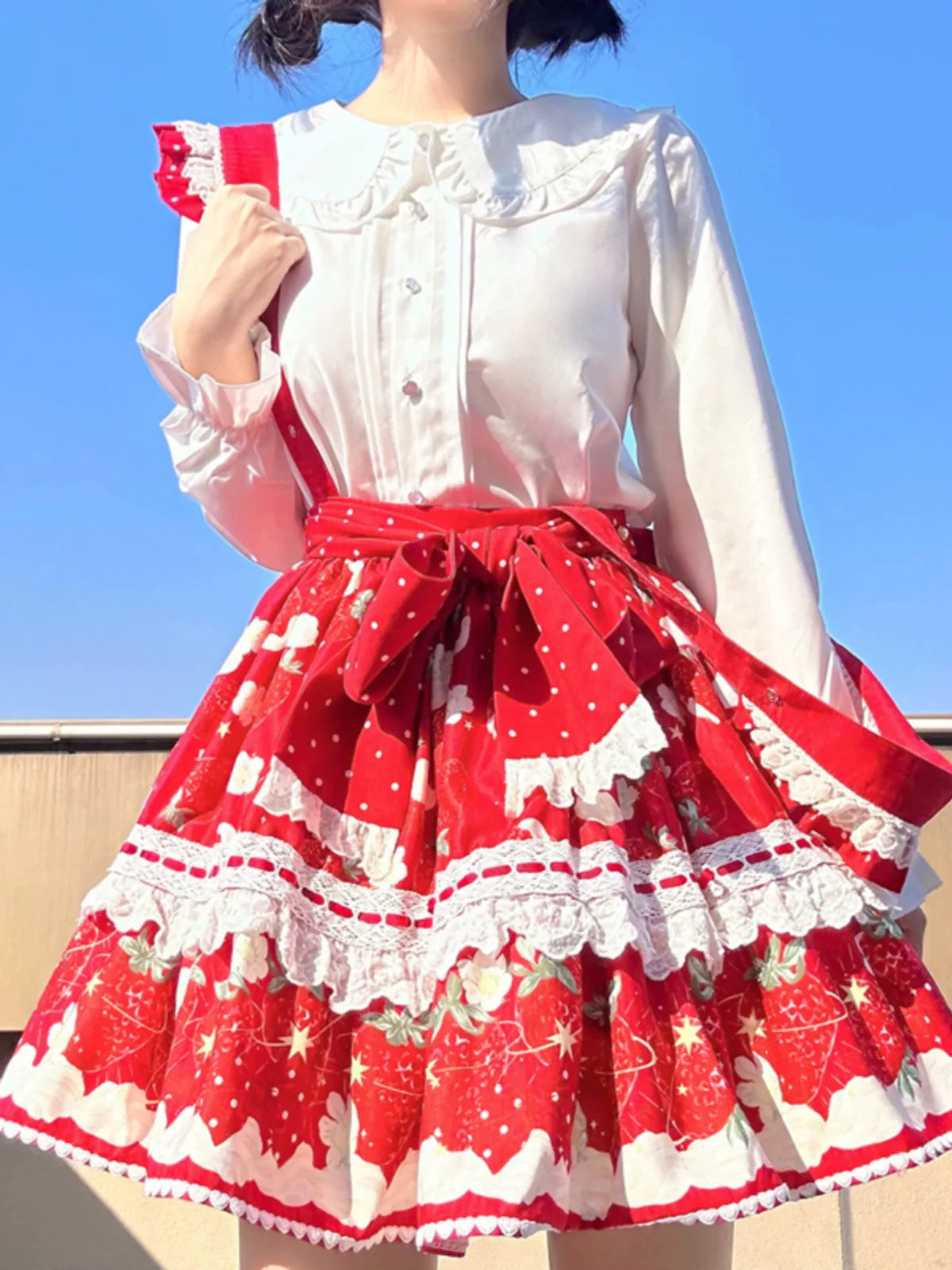 Niu Niu - Plus Size Lolita Shirt Long Sleeve Doll Collar Blouse