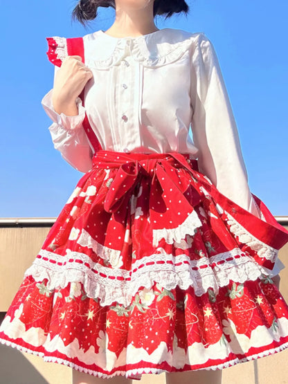 Niu Niu - Plus Size Lolita Shirt Long Sleeve Doll Collar Blouse