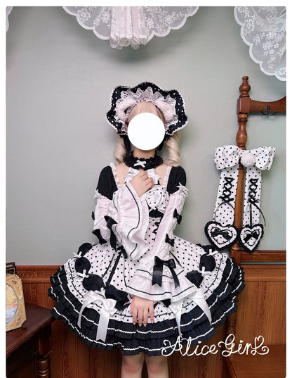 Alice Girl - Old School Polka Dots - Halter Neck Sweet Lolita OP Dress