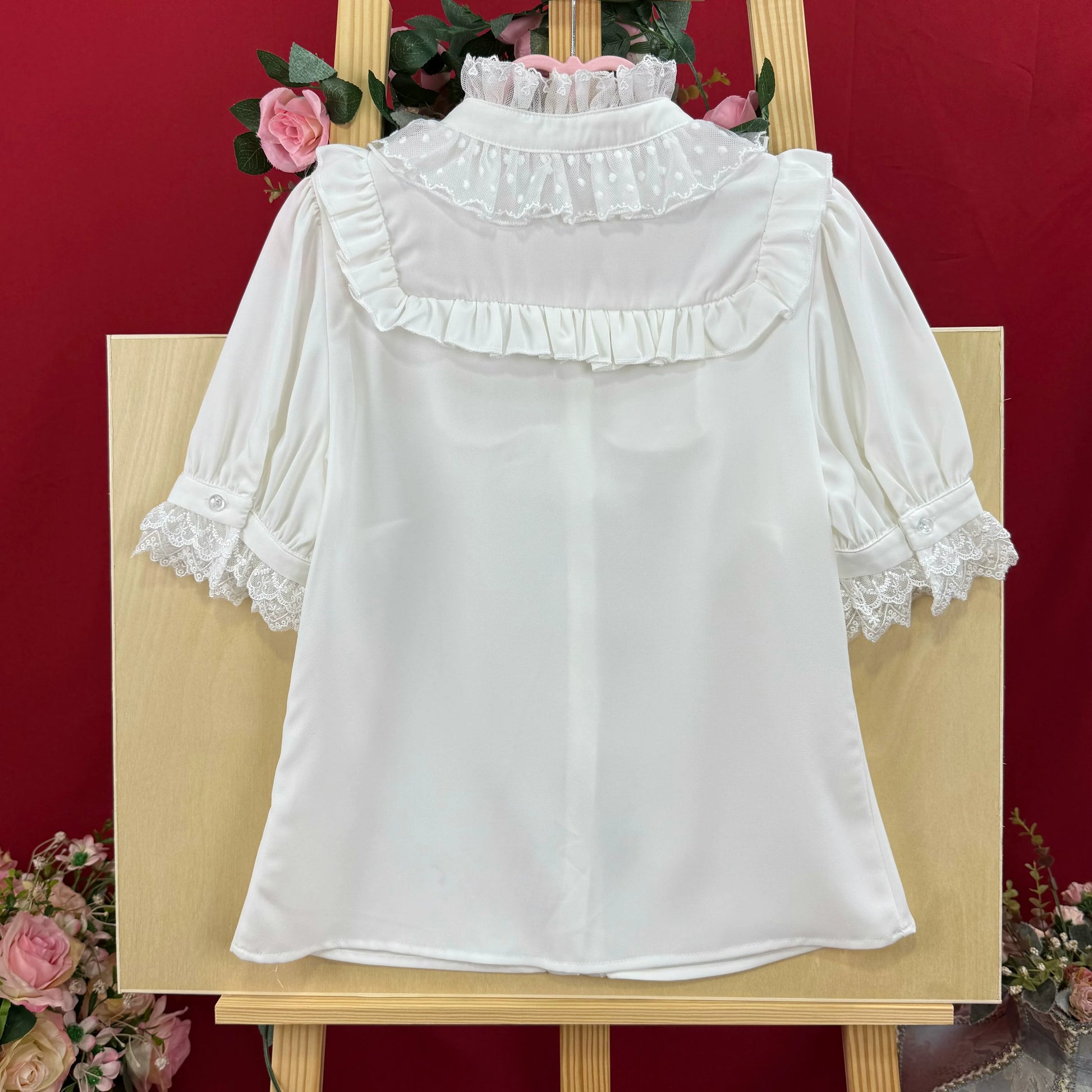 DMFS Lolita - Summer End - Lace Stand-Up Collar Classic Lolita Blouse